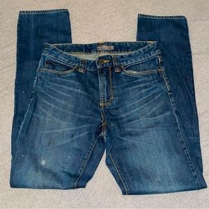 L.L. Bean Signature Slim Straight Distressed Blue Jeans Men’s 30x34